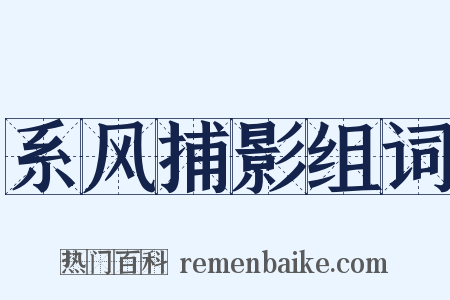 系风捕影组词是什么意思的图片